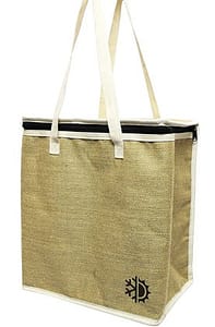 Earthwise reusable jute insulated shopping bag