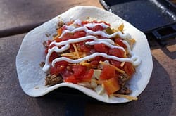 Chipotle taco pudgy pie camping recipe