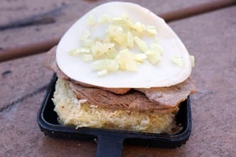Roast beef and provolone pudgy pie recipe