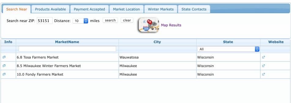 USDA Farmers Markets Listing USDA Farmers Markets Listing